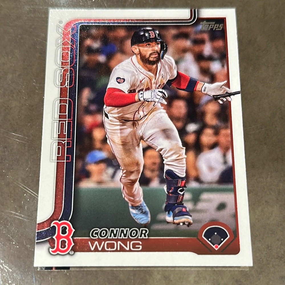 Topps Red and White Baseball Card